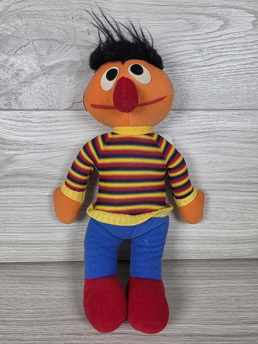 Vtg Ernie 11" Plush Stuffed Animal Sesame Street Knickerbocker Toy Company SU11